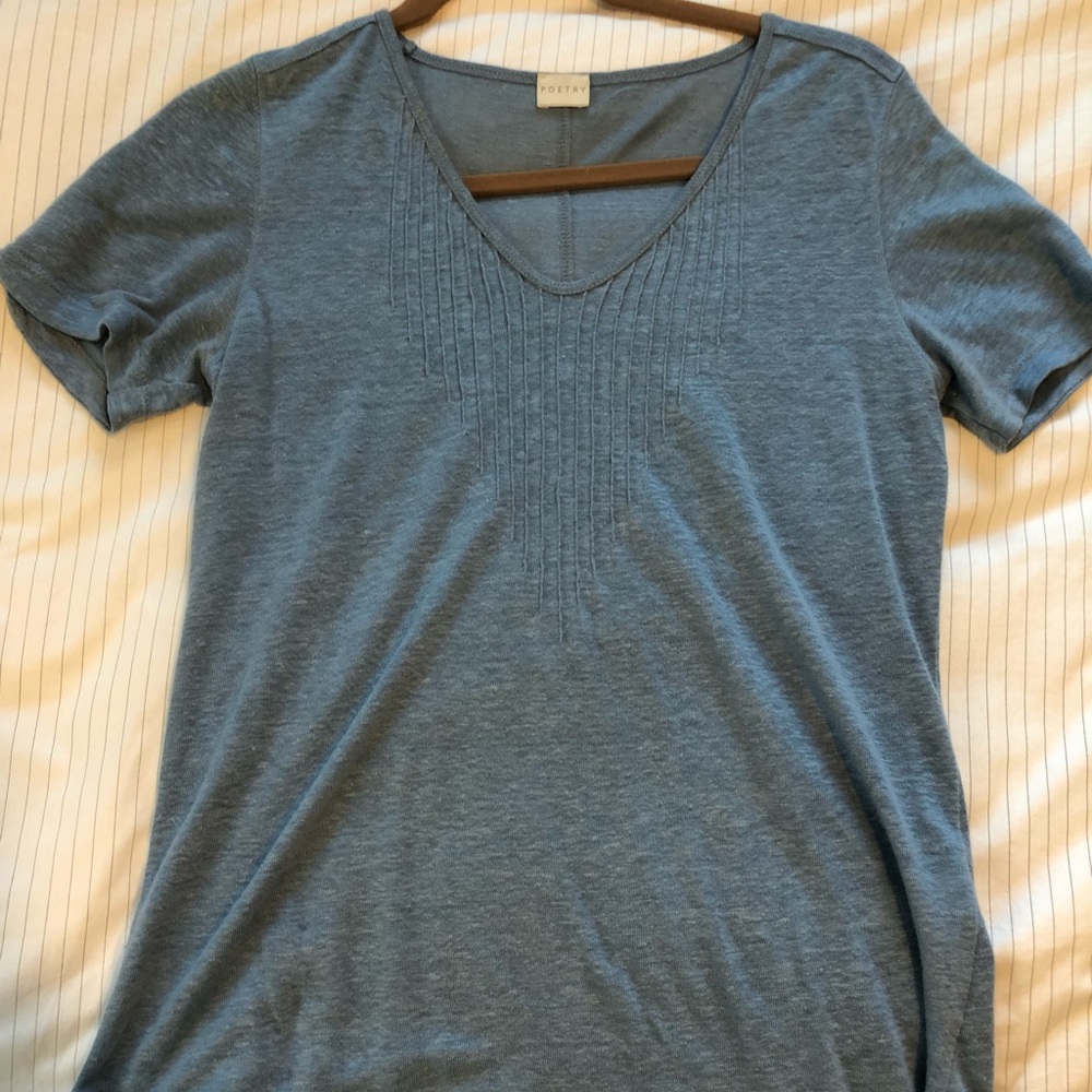 Poetry 100% linen top size US 4